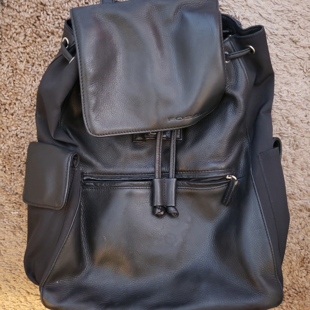 Vintage Fossil leather backpack